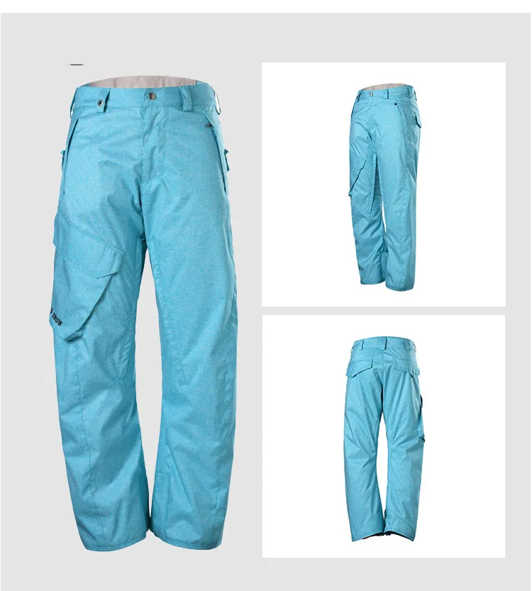 Джинсовые мужские штаны для снега, специальные сноубордские брюки, 10k водонепроницаемый ветрозащитный, для открытого спорта, лыжные брюки Gsou Snow