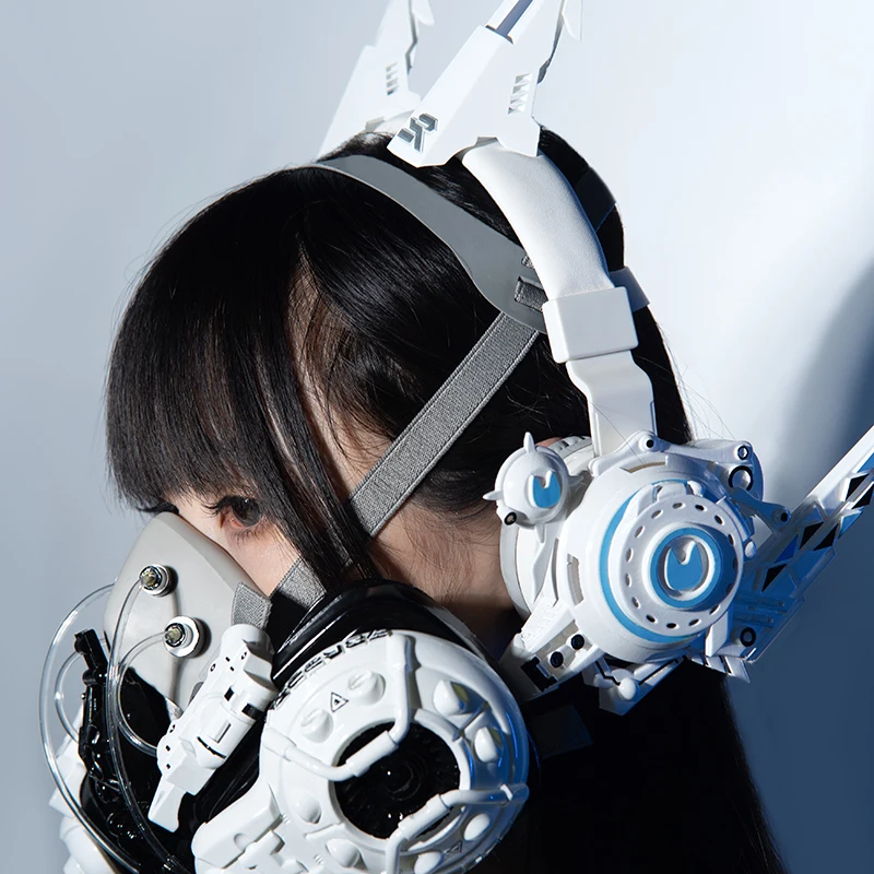 Гарнитура Cyberpunk Беспроводная светящаяся с поддержкой bluetooth | Тематическая одежда