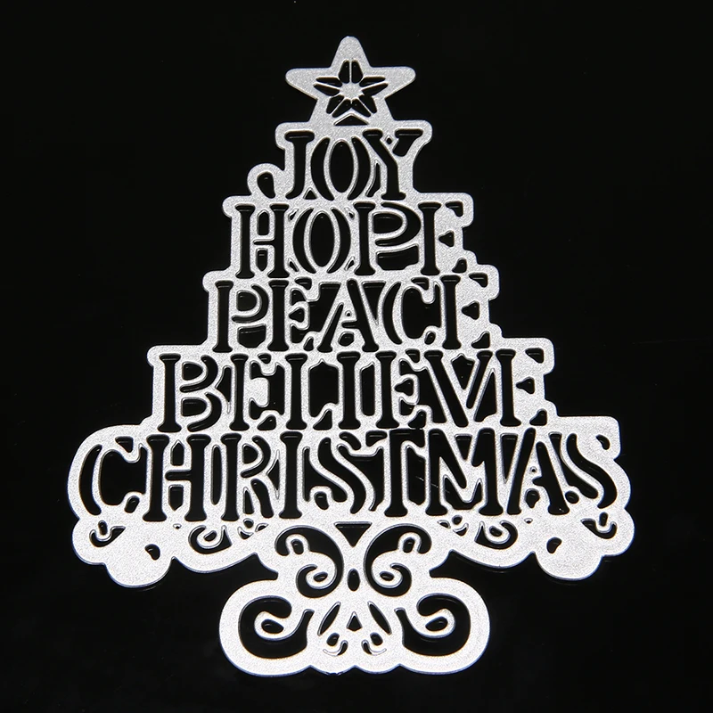 

Decorative Metal Cutting Dies Christmas Tree Shape Embossing For DIY Stamp Scrapbooking Design Cutting Stencil