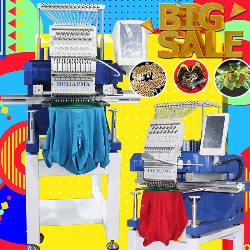 Computerized 15 needle one head embroidery machine for cap embroidery