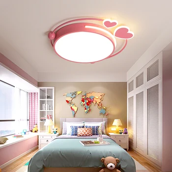 

Pink Led Chandelier Light Lighting Lamp Modern New Bedroom Plafond Acrylic for Kids Girl Lustres LED Bulbs 5730 LED Chips 220V