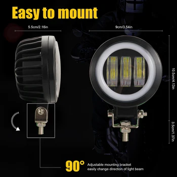 

Spotlight Work Lights W/ Mounting Brackets 3.5 inches Offroad Lighting