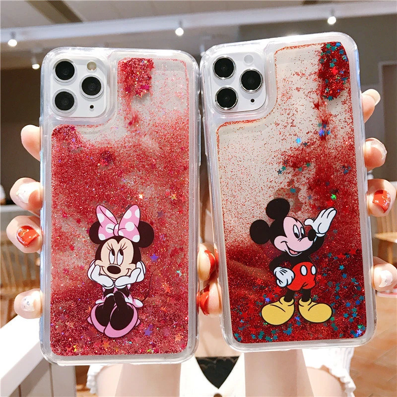 21 Disney For Iphone12 Pro Max Quicksand Shell Apple 11 Mickey Minnie Xr Xs X Mermaid Galaxy S9 Plus Steven Phone Cases Women Phone Case Covers Aliexpress