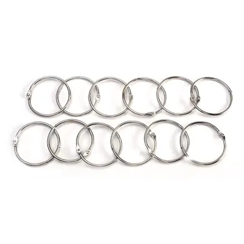 

12pcs/set Silver Rings Hanger Curtain Shower Hooks Metal