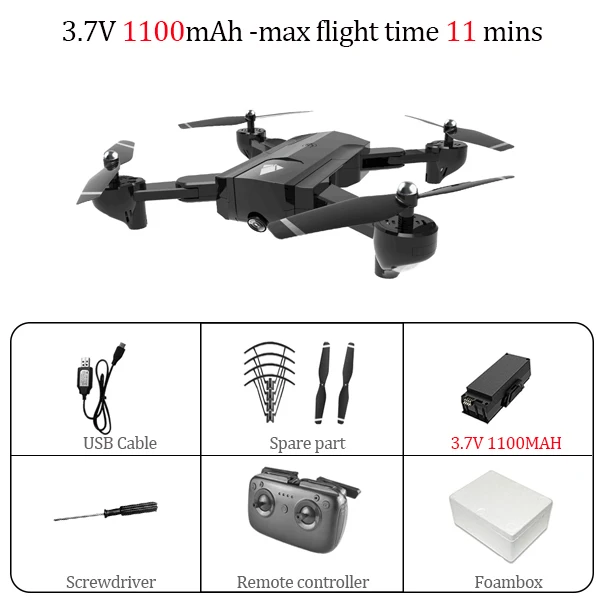 SG900 дрона с дистанционным управлением с двойной 720 p/4 K HD Камера X196 Квадрокоптер складной оптический поток локализации Дрон 22/11 минут длительное время полета - Цвет: 1100mah foam box