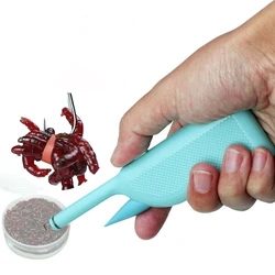 13cm Earthworm Bloodworm Clip Device Portable Fishing Tackle Baits Accessory With 200 Rubber Bands Fishing Rubber Lure New