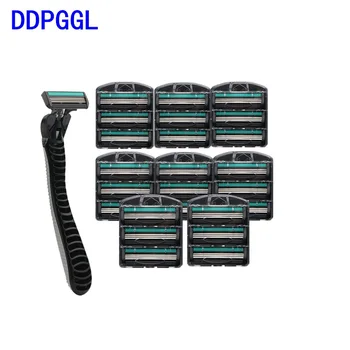 

DDPGGL 3 Layer Blade Men Private Facial Rotatable Quality Assurance Stainless Steel Replaceable Blade Sharp 1 Holder 24 Blades