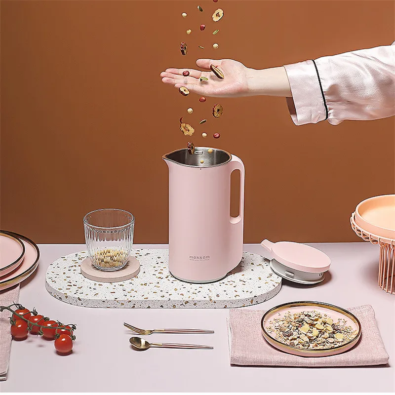 350ML Mokkom Soymilk Maker for Single Breakfast Rice Paste Juice Maker Fast Speed Food Blender Heating Multi Function Food Mixer