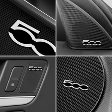 10 sztuk 3D aluminium głośnik głośnik stereo odznaka naklejka z logo dla Fiat 500 Abarth naklejki na samochód akcesoria tanie tanio Nissan 2 9cm Aluminum Posiadacze samochodów disc podatku 0 03kg for Fiat