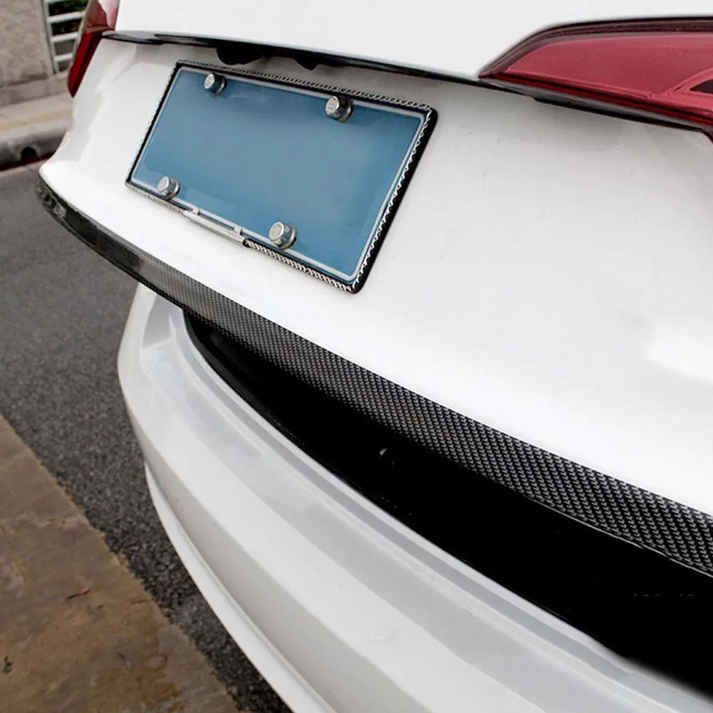 Car SUV Carbon Fiber Flexible Bumper Spoiler Door Sill Guard Strip Protector