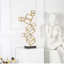 Декоративный креативный дом Вилла Прихожая гостиная столовая сторона несколько чайный стол ТВ шкаф украшения креативный geom