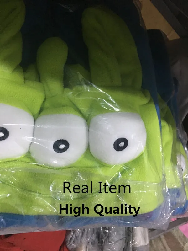 Animal Adult Mike Alien 3 eyes Monster Onesie Kigurumi Pajama Cartoon Little Green Man Family Party Costume Sleepwear