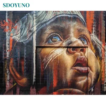 

SDOYUNO 60x75cm Painting by numbers DIY Drawing By Numbers Frameless Figure Home Decor Digital Painting On Canvas