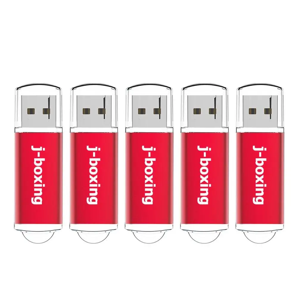 J-бокс, 5 шт., USB флеш-накопители, 1 ГБ, 2 ГБ, 4 ГБ, 8 ГБ, 16 ГБ, 32 ГБ, прямоугольная Флешка с крышкой, флешки, USB карта памяти для ПК, подарки - Цвет: Красный