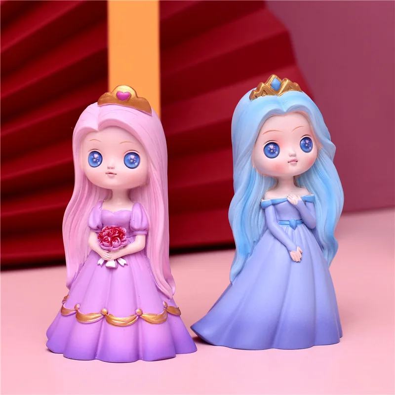 Creative Cartoon Cute Princess Sissi Cake Decoration Baking Decoration Couple Student Gift Ke Coffee Shop Desk Decoration Figurines Miniatures Aliexpress