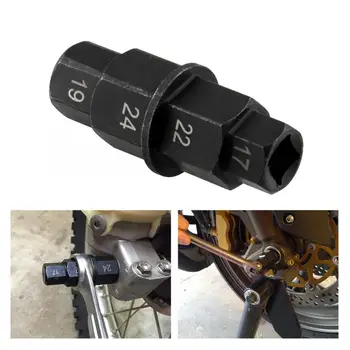 

Motorcycle Tire Spindle Driver Wrench Repair Tool for 17mm 19mm 22mm 24mm Front Axle Motorcycle Spindle Tool New Arrivals