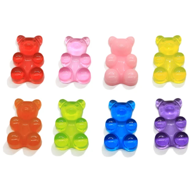 Cute Big Gummy Bears Flat Back Cabochon Charms DIY Crafts Supplies Phone  Shell Patch Arts Material