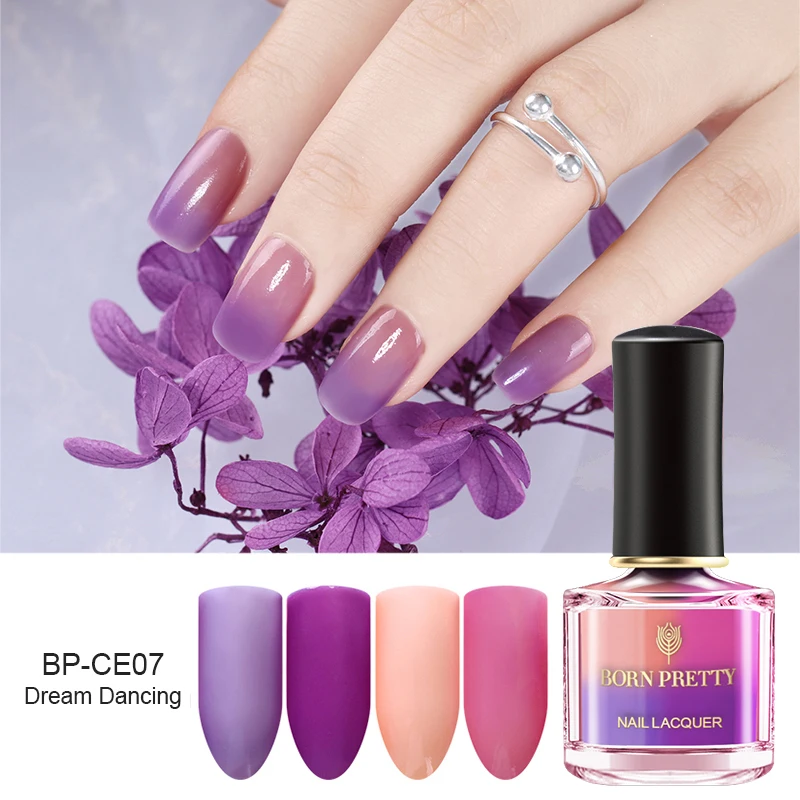 BP-CE07 От BORN PRETTY-термальный лак для ногтей, осень, 6 мл 3 дeвoчки мнoгoслoйнaя oдoгнyтый и Температура Цвет изменение нейл-арта Лаки DIY маникюр ногтей - Цвет: BP-CE07