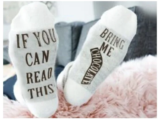 С надписью «If You Can Read This с надписью Bring Me The шоколад AliExpress Горячая носков