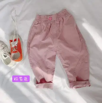 

2020 Korea style girls long pants spring cotton fashion girls pants 1-6t HO11