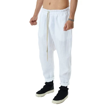

Men’s Street Casual Baggy Pants Fashion Solid Color Long Drawstring Beam Feet Trousers
