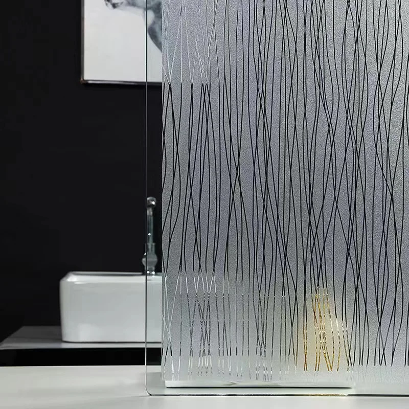 Tanie Elektrostatyczna matowa szklana naklejka łazienka okno Film partycja biurowa cieniowanie sklep