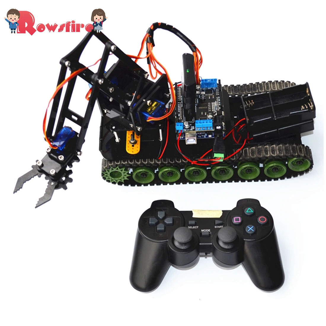

High Recommend 1 Set DIY Programmable Tank Mechanical Arm Robot Kit For Arduino