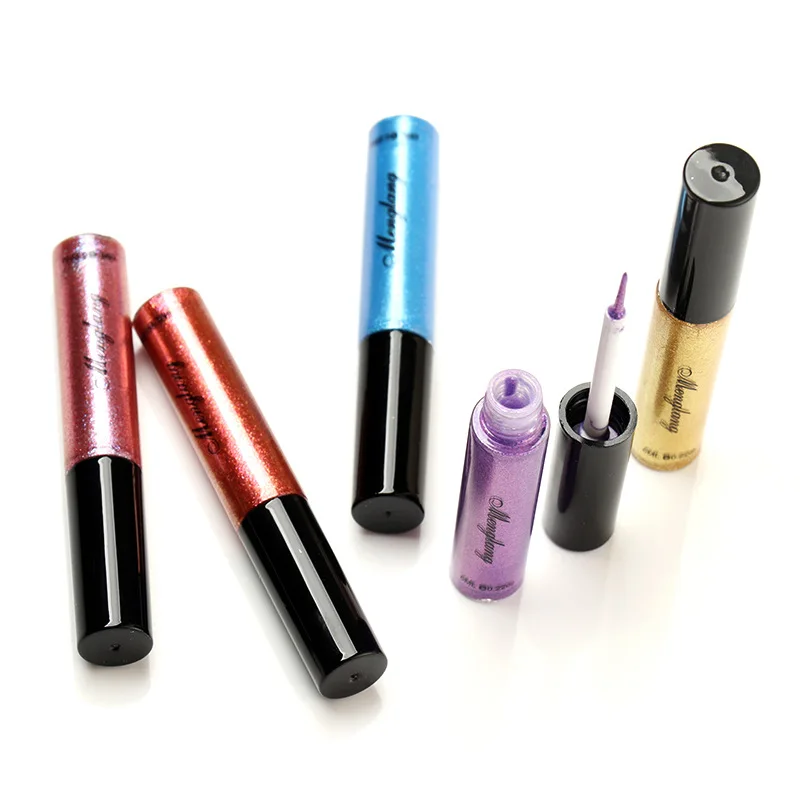 Brand 13 Colors Glitter Liquid Eyeliner Waterproof Eye Liner Pigment Gold Red Blue Sliver Eyeliner Shiny Beauty Eye Liner Makeup
