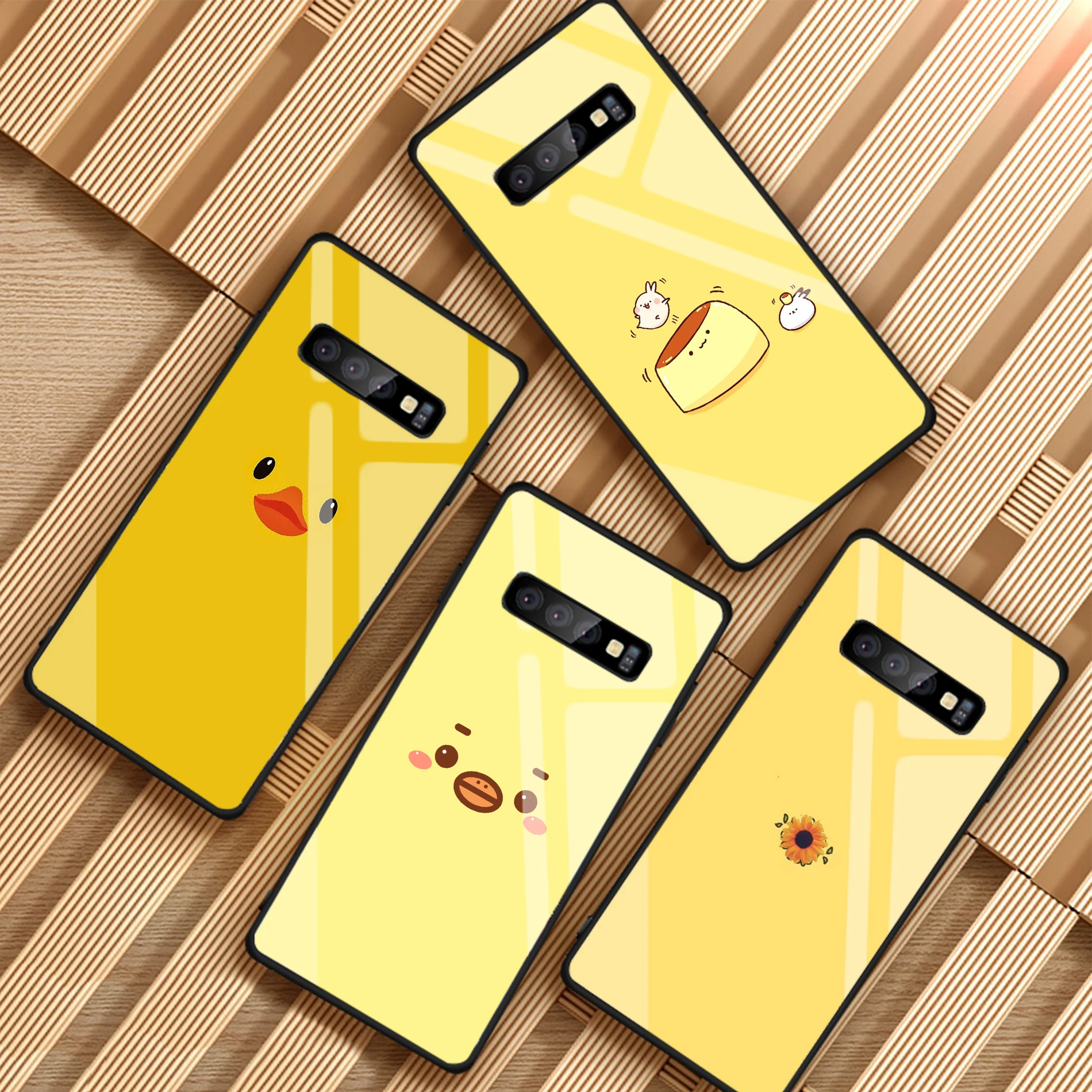 Чехол из закаленного стекла для телефона Samsung Galaxy NOTE 8 9 S8 S9 S10 PLUS A6 A6S A8 A8P J6 J8