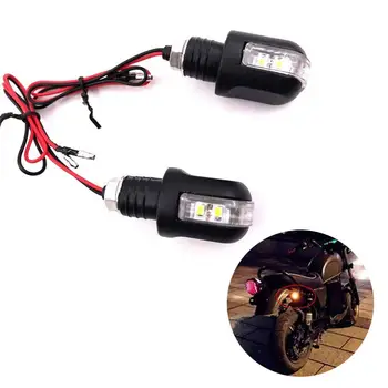 

Pair LED Turn Signal Light Indicator Turning Amber Blinker Flasher Lamp For Motorcycle Motocross Racing Scooters