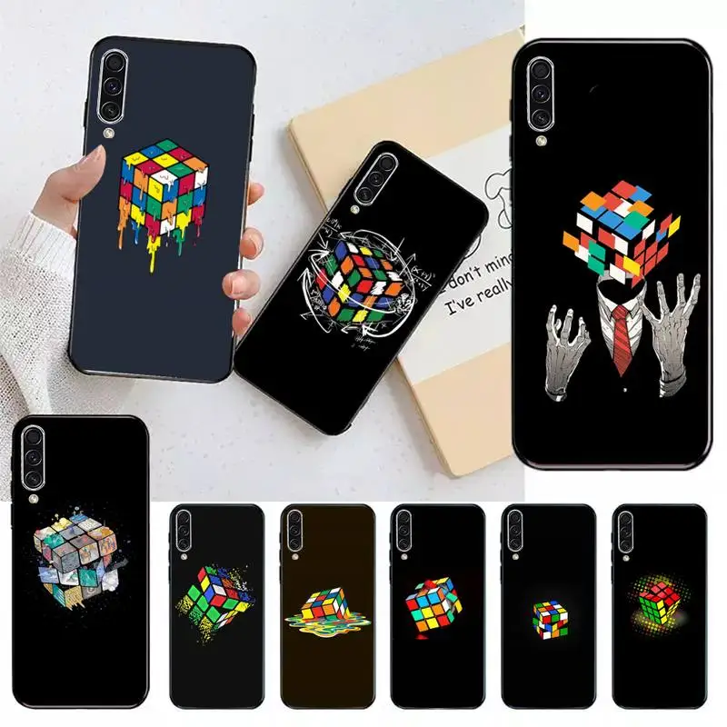 

Rubik's cube art pattern Phone Case For Samsung galaxy S 7 8 9 10 20 edge A 6 10 20 30 50 51 70 note 10 plus