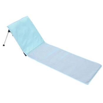 

Outdoor Lightweight Chaise Lounge Sun Lounger Beach Chair Mat Portable Folding Chair Backrest Travel Camping Bed