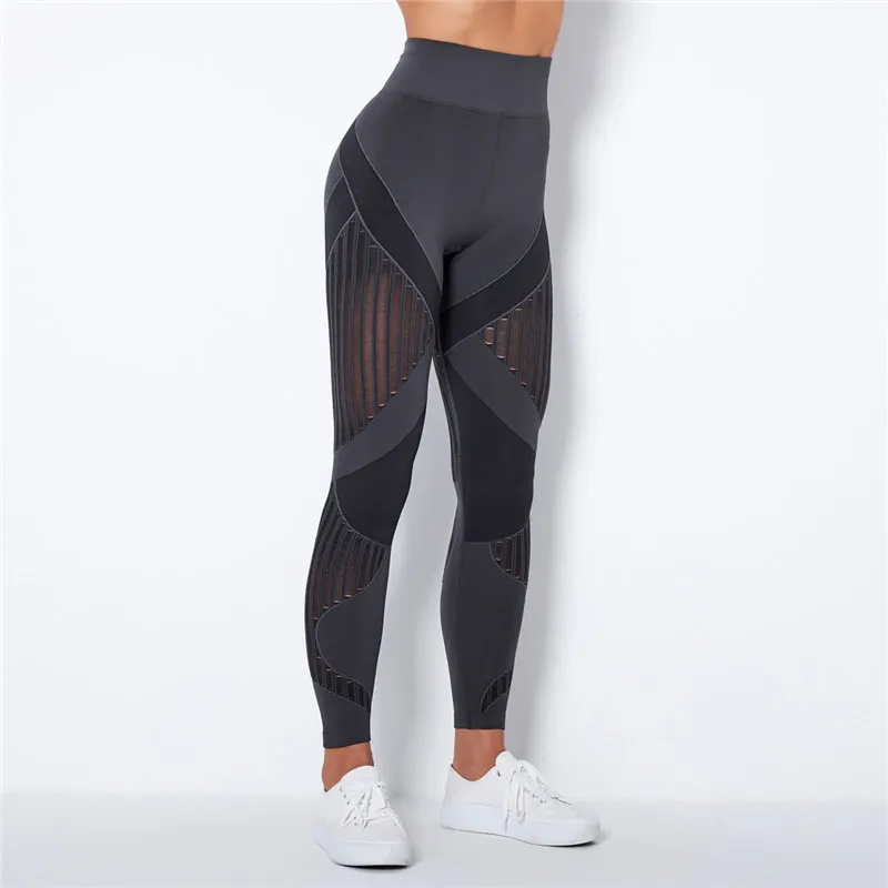 Seamless Leggings High Waist Winter Clothes Women Pants Women Yoga Gym Leggings Women Sport Leggings Workout Leggings With Mesh