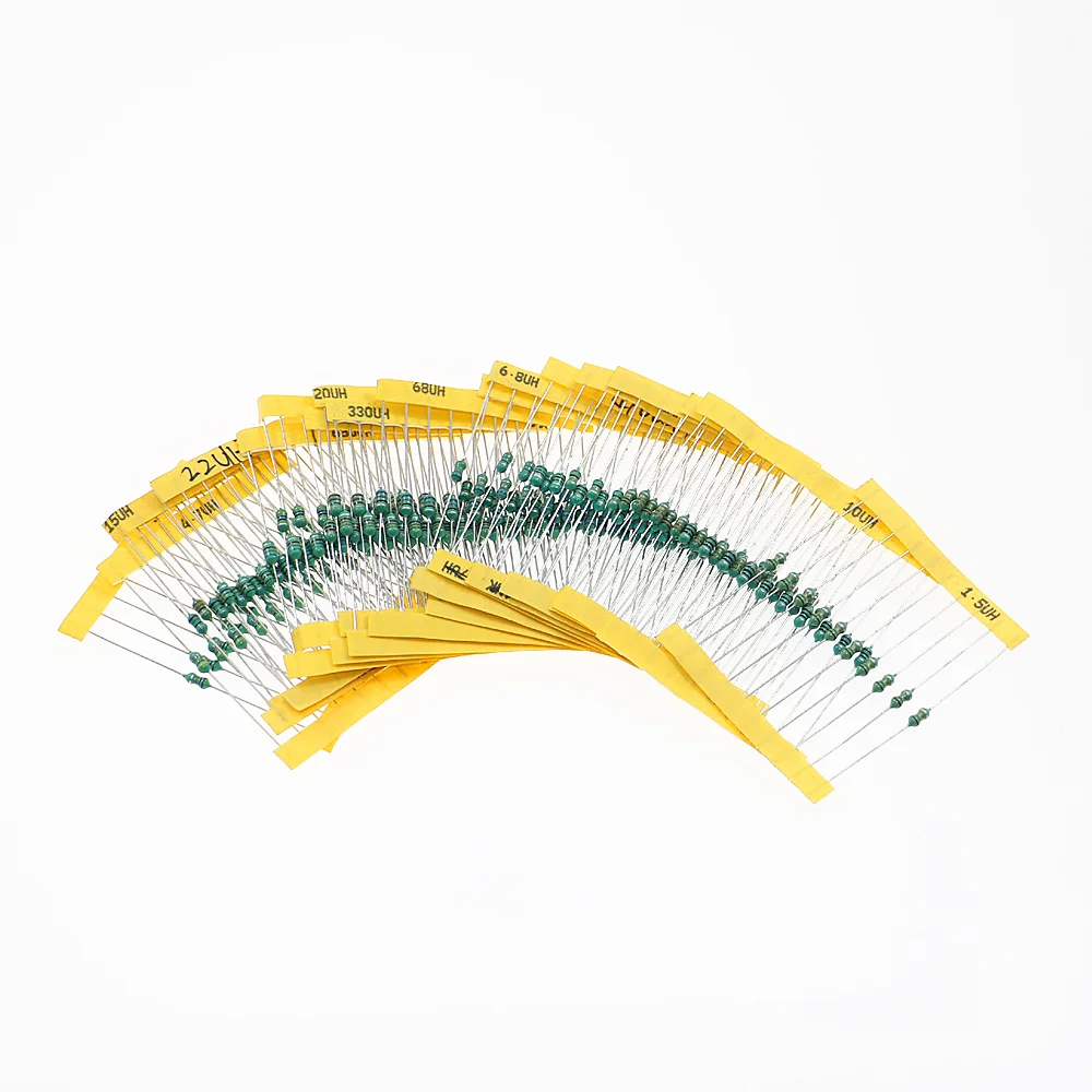 Inductor Assortment Kit 20Values 0307 Inductor Assorted Kit 1uH-4.7MH 1/4W Color Ring Inductance