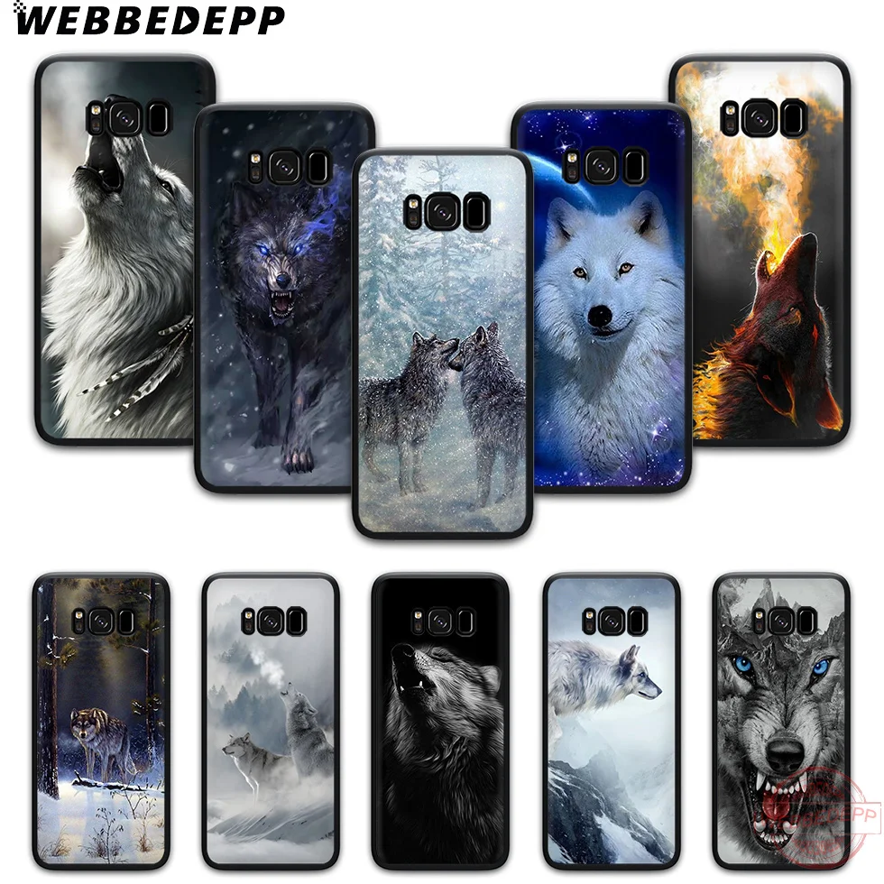 WEBBEDEPP Snow wolf Soft Phone Case for Samsung S6 S7 Edge S8 S9 S10 Plus J4 J6 J7 J8 Note8 9 10 |