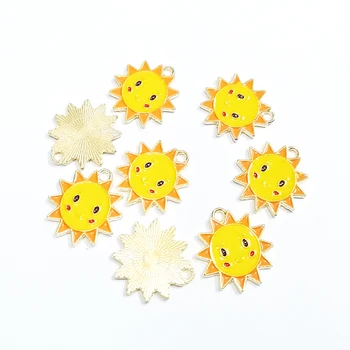 

Wholesale Newest 20mm 30pcs/lot All Enamel Small Smiling Sun Charms For Bracelet/Earring/DIY Handmade Jewelry Making
