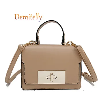 

Fashion Niche Ladies Handbags New Cross Hardware Lock Decoration One Shoulder Messenger Bag Luxury Brand Design Tote Bag Wallet