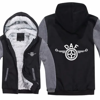 

DAF Trucks Hoodies Jacket Winter Pullover Man Coat Men Wool Liner Fleece DAF Sweatshirts