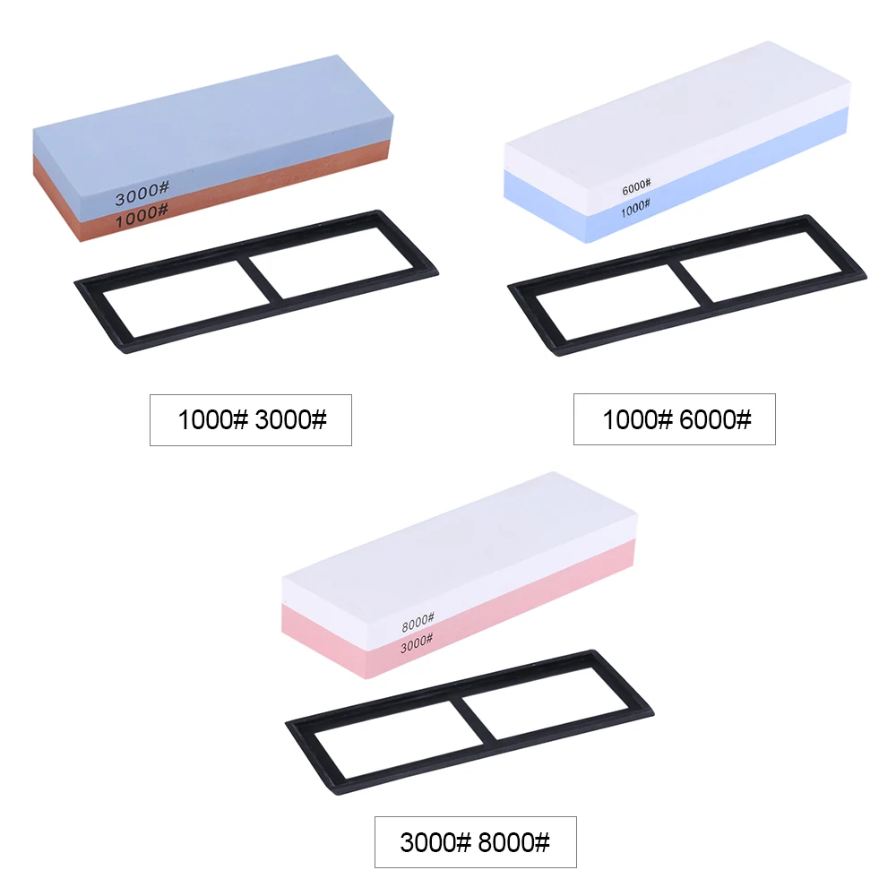 

1000/3000,1000/6000,3000/8000 Grit Sharpening Stone Double-sided Grindstone for Outdoor Kitchen Cutter Sharpener Whetstone