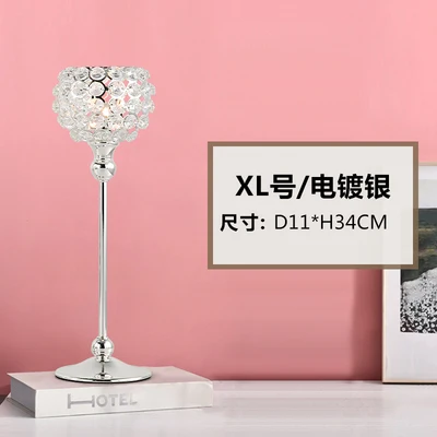 Height 34cm B Хрустальные подсвечники Центральная подставка для свечей металлический стол металлический подсвечник рождественские украшения для дома LLC044 - Цвет: Height 34cm B