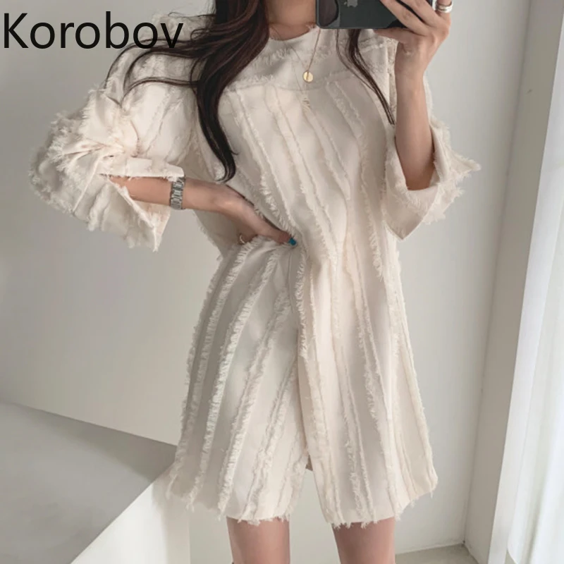 

2020 Summer New Arrival Long Sleeve Tassel Women Dress Vintage Elegant Solid Female Dresses Fashion Vestidos