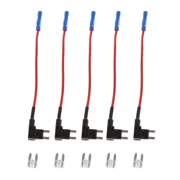 

5 Pcs Add Circuit Mini Blade Fuse Box Holder ACS ATO ATC Piggy Back Tap U90C