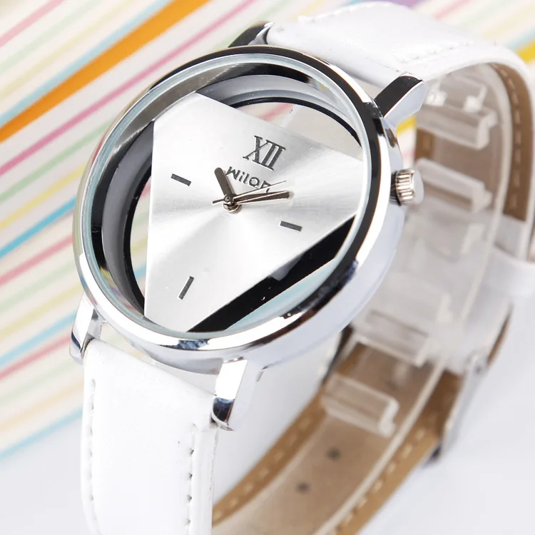 

Watch Men And Women-Triangular Watch Double-Sided Hollow out Trend Students Couples Non-Analog Watch