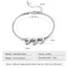 Personalized Stainless Steel Heart Beads Charm Anklet Bracelets for Women Custom Engraved Family Name Anklets Wedding Gifts ► Photo 2/6