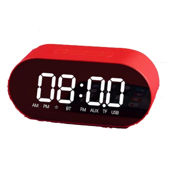 

Electronic Watch Table Home Decoration Modern Mirror Bluetooth Alarm Clock Digital Wireless LED Display Speaker EY236