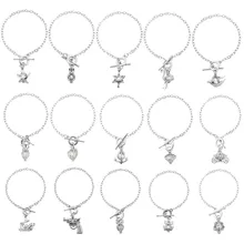 Милые Браслеты в форме сердца, тыквы, свежего жемчуга, животные, звезда, птица, сова, круг, браслет для женщин, девушек, звеньевая цепочка, браслеты