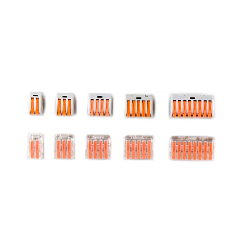 Mini Fast Wire Cable Connectors Universal Compact Conductor Spring Splicing Wiring Quick Connector Push-in Terminal 212