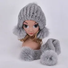 Зимняя Детская меховая шапка, теплый мягкий Настоящий мех кролика, наушники для мальчиков и девочек, меховая шапка-бомбер для мамы и ребенка