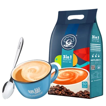 

Free shipping 1 2 Original Three-in-One Fragrant Instand Coffee Powder 50 Bags Instant Drinks