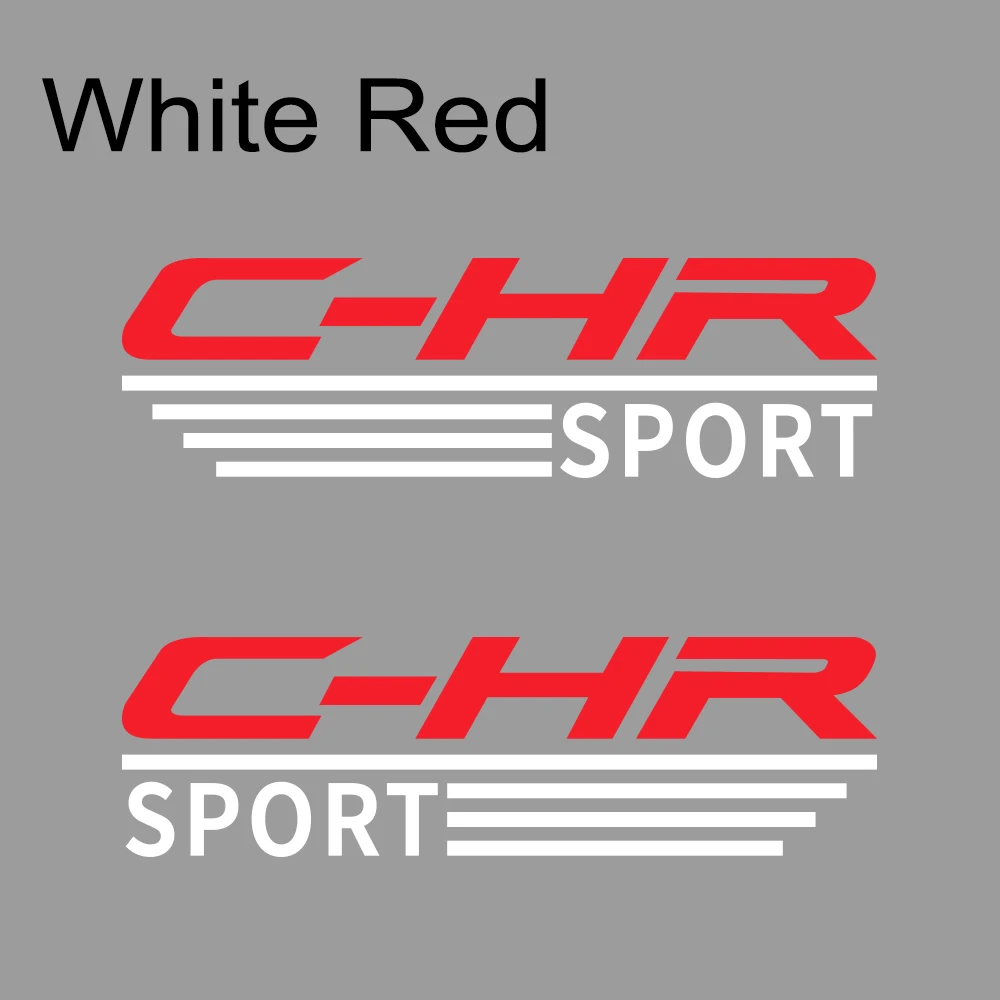 2 шт. наклейки на зеркало заднего вида для Toyota C-HR Sport Styling авто украшение Светоотражающие ПВХ наклейки виниловые автомобильные аксессуары - Название цвета: White Red